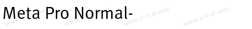 Meta Pro Normal字体转换